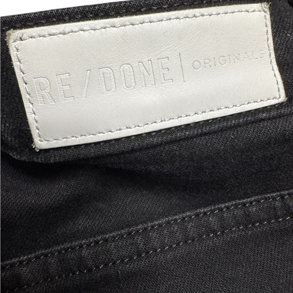🖤 Re/Done High Rise Ankle Crop Ripped Jet Black Jeans Sz 27 🖤 - Picture 7 of 8